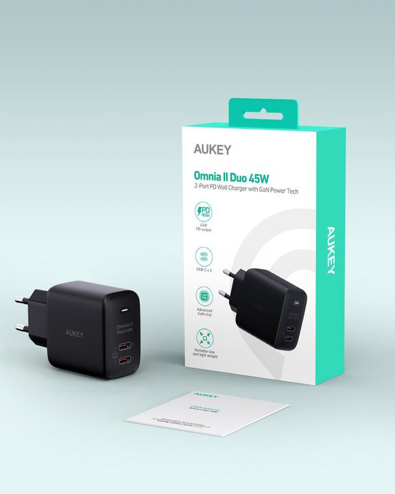Actual product image Aukey Omnia II Dual (45 W)