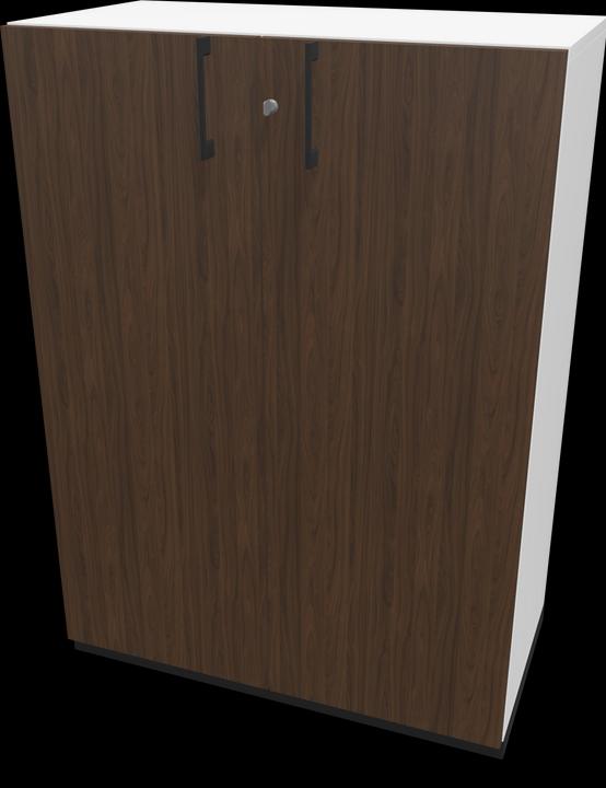 Walnut decor dark with structure, Black, White