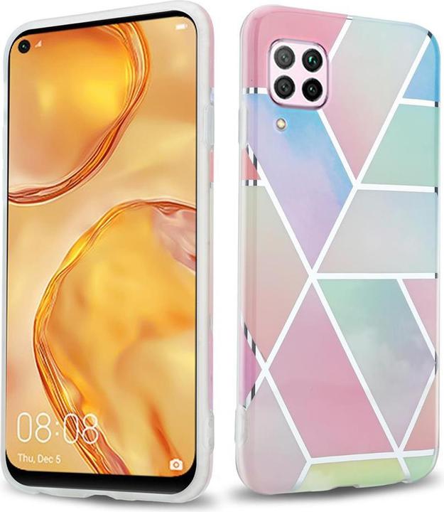 Produktbild Cadorabo IMD TPU Bunter Marmor Cover (Huawei Nova 7i, Huawei Nova 6 SE, Huawei P40 Lite)