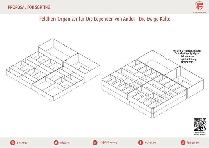 Produktbild Feldherr Organizer Insert für Die Legenden von Andor: Die ewige Kälte - Brettspi (Kunststoff)