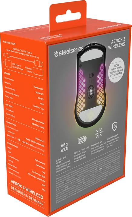 Actual product image SteelSeries Aerox 3 Wireless (2022) (Cable)
