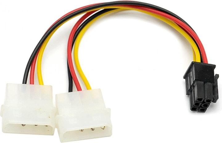 PowerGuard 6-Pin Grafikkarten Stecker auf 2x 4-Pin Molex Power Adapter