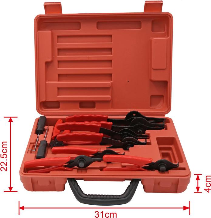 Actual product image Wiltec Circlip pliers set snap ring pliers for internal external circlips 11 pieces (310 mm)
