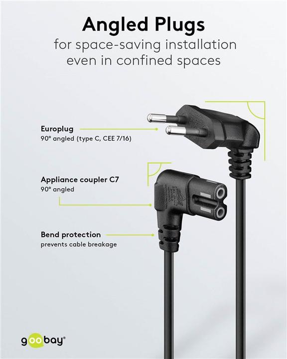 Actual product image Goobay CEE 7/16 - C7 (0.30 m)