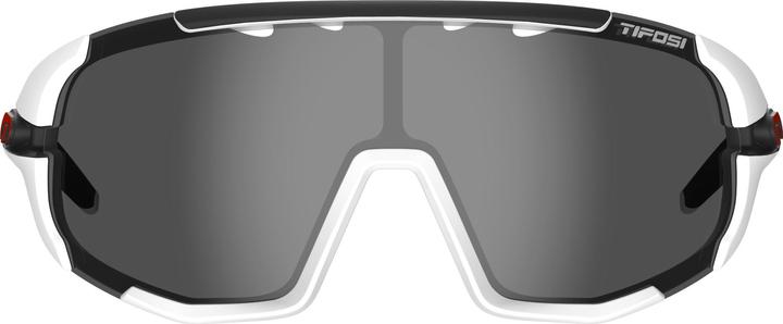 Actual product image Tifosi Optics sled sunglasses (matt white, Smoke, Clear, Ac Red)