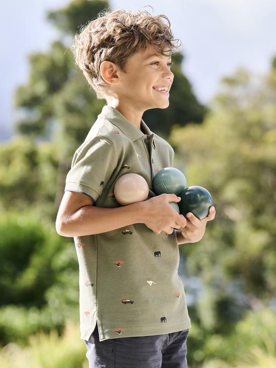 Produktbild Vertbaudet Jungen Poloshirt mit Allover-Print (92)