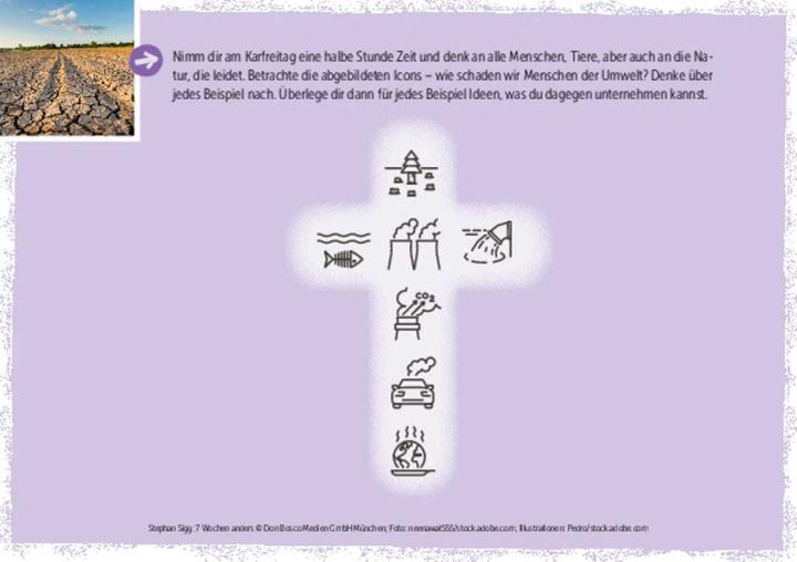 Actual product image 7 Wochen anders: ein Fastenkalender für Jugendliche von Aschermittwoch bis Ostern (German, Stephan Sigg, 2023)