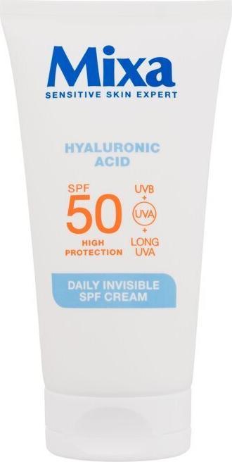 Immagine prodotto Mixa Crema all'acido ialuronico quotidianamente invisibile con SPF (Crema solare, SPF 50, 50 ml)