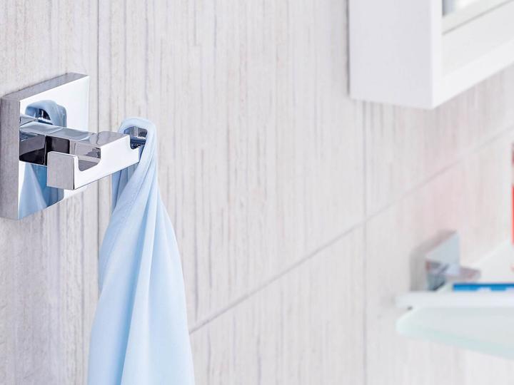 Actual product image tesa DELUXXE Bathrobe hook incl. adhesive solution without drilling