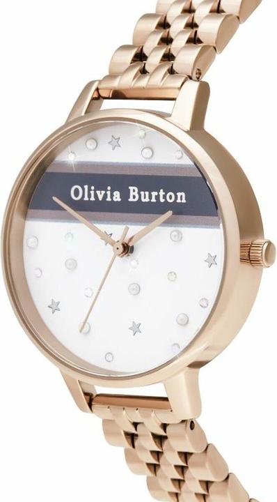 Produktbild Olivia Burton Damenuhr Pink & Navy Stripe OB16VS06 (Analoguhr, 34 mm)