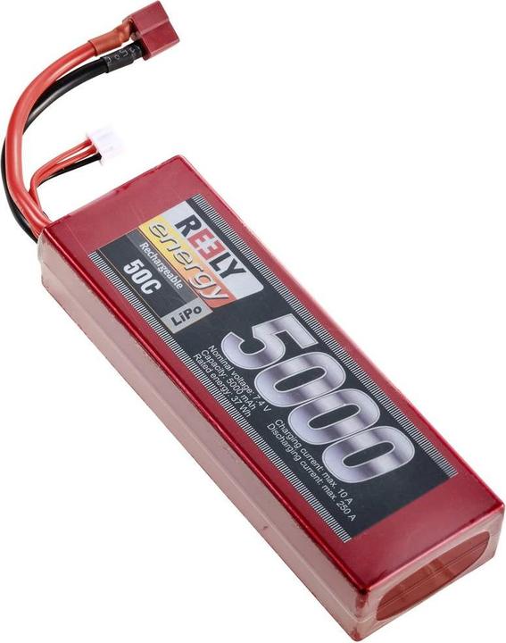 Produktbild Reely Modellbau-Akkupack (LiPo) 7.4V 5000 mAh Zellen-Zahl: 2 50 C Hardcase T-Stecksystem (7.40 V, 5000 mAh)