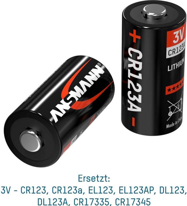 Produktbild Ansmann Fotobatterie CR-123A Lithium C (6 Stk., CR123A, 1375 mAh)