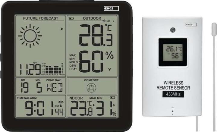 Image du produit Emos Station météo sans fil E5080