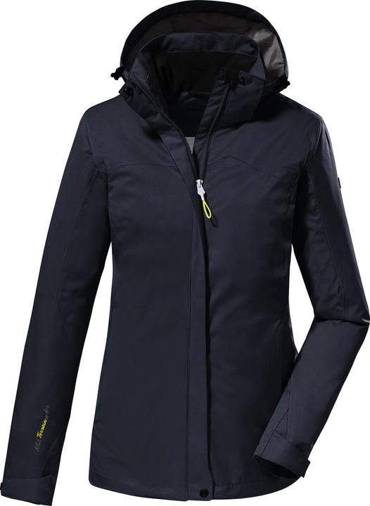 Killtec Damen Funktionsjacke/Outdoorjacke mit abzippbarer Kapuze - KOS 133 WMN JCKT, dunkelnavy, 38 (38)