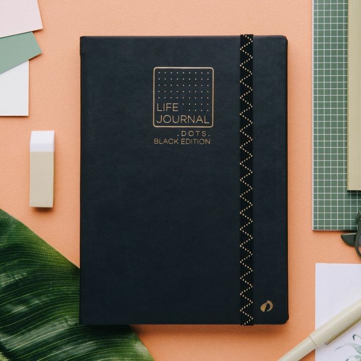 Actual product image Quo Vadis Notebook Life Journal 21 Black (150 x 210 mm, Hardcover, German)