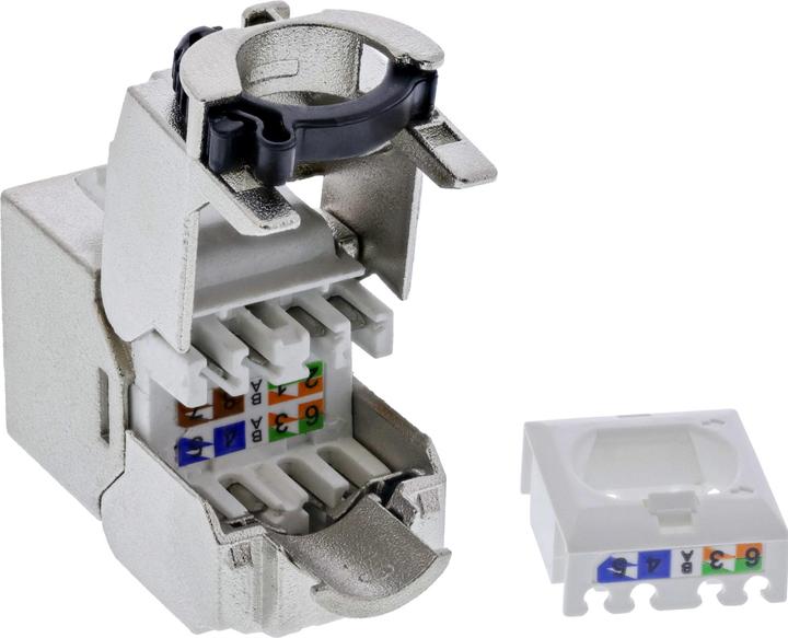 Image du produit InLine Keystone RJ45 femelle Slim, SNAP-In, Cat.6A, serre-câble intégré (Module Keystone)