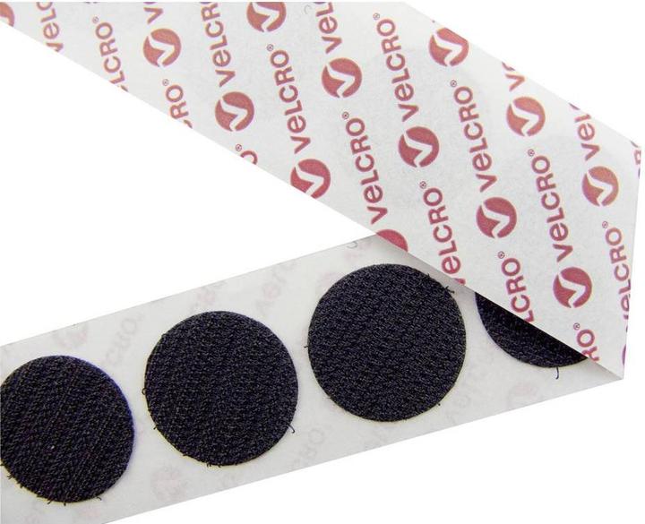 Actual product image Velcro brand VELCRO® E28801533011425 Velcro dots for sticking Adhesive part (Ø) 15 mm Black 130 (15 mm)