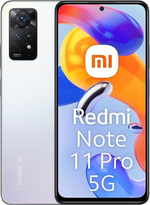 Produktbild Xiaomi Redmi Note 11 Pro 5G (6GB) (128 GB, Polar White, 6.67", Hybrid Dual SIM, 108 Mpx, 5G)