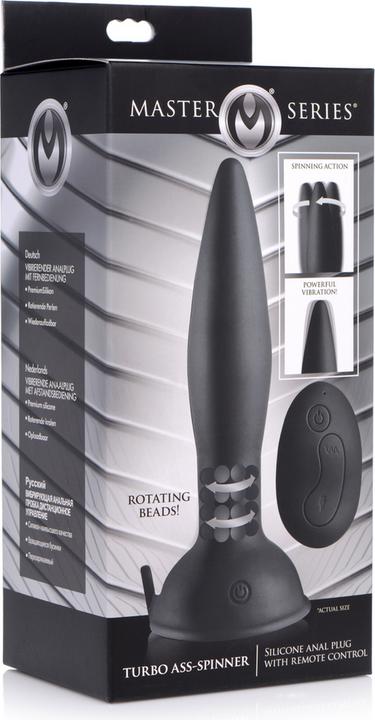 Immagine prodotto Master Series Plug anale in silicone Turbo Ass-Spinner con telecomando