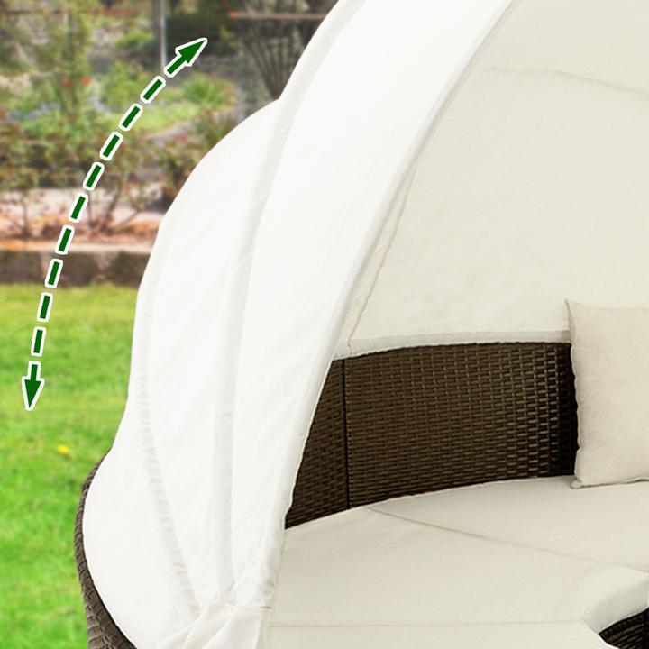Image du produit Casaria Canapé Sun island en poly rotin (230 cm)