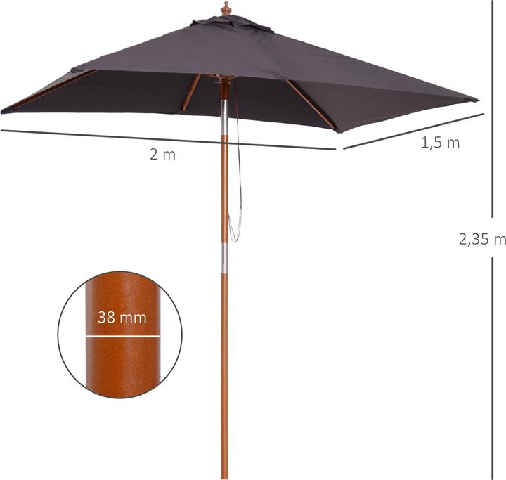 Image du produit Outsunny Parasol pliable (1.50 m)