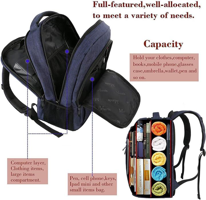 Produktbild Only-Bags.Store Laptop-Rucksack 15,6 Zoll Schulrucksack Teenager wasserdichte Schultasche Anti-Diebstahl mit (32 l)