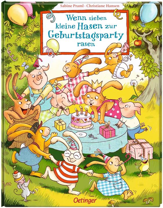 Productafbeelding Wenn sieben kleine Hasen zur Geburtstagsparty rasen (Duits, Sabine Praml, Christiane Hansen, 2024)