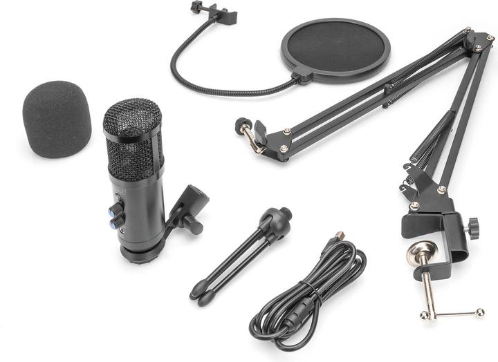 Produktbild Digitus Mikrofon USB inkl. Halterung 1,5m schwarz