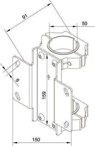 Produktbild Multibrackets Rohrklemme Ø50mm, zu Pro System, Metall