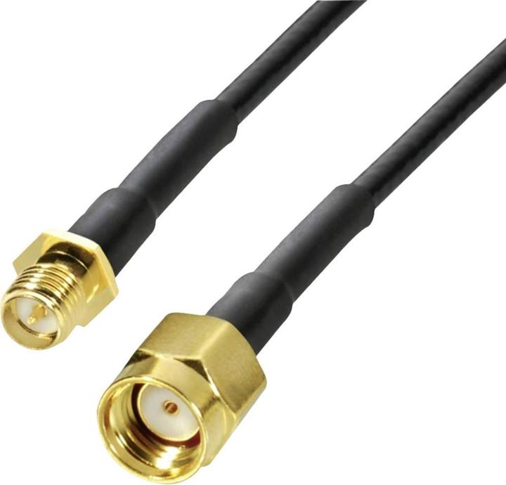 Actual product image BKL Electronic WLAN antenna extension cable SMA reverse socket to SMA reverse plug, gold-plated, 10.0 m (Antenna cable)