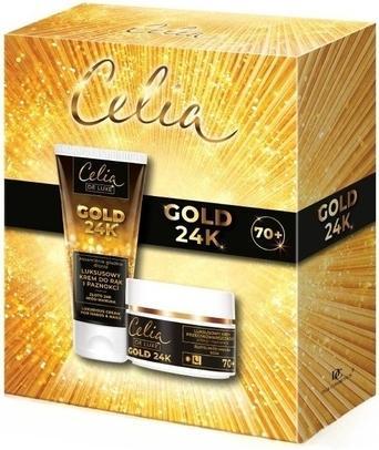 Actual product image Celia Celiaset De Luxe Gold 24k Anti-Wrinkle Cream Day And Night 50ml And Hand Cream 80ml