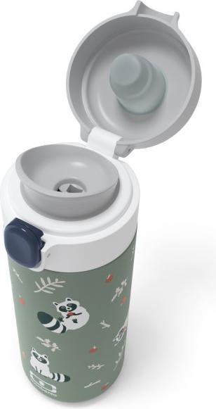 Actual product image Monbento Kids Insulated Bottle MB Pop Raccoon - 12 Oz - Leakproof - Hot/Cold Up to 12 Hours - Smal (0.36 l)
