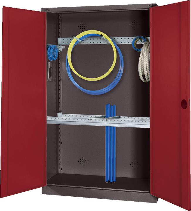 Produktbild C+P Modul-Sportgeräteschrank mit Grundausstattung (HxBxT: 195x120x50 cm, mit Vollblech-Flügeltüren)