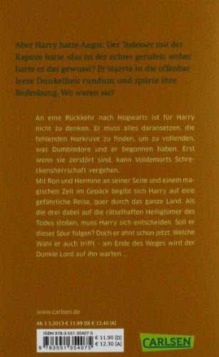 Actual product image Harry Potter 7. Harry Potter und die Heiligtümer des Todes (German, Joanne K. Rowling, 2017)