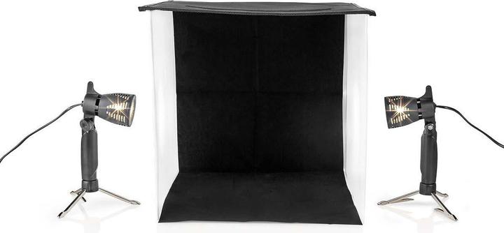 Immagine prodotto Nedis Kit Studio Fotografico | 400 lm | Pieghevole | Sfondi inclusi | Borsa di trasporto inclusa | Nero (Riflettore pieghevole, 43 cm)