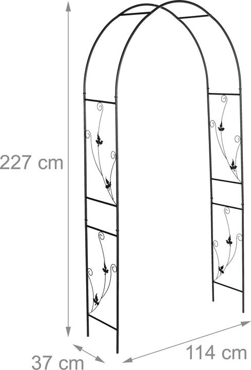 Produktbild Relaxdays Rosenbogen (37 cm, 135 cm)
