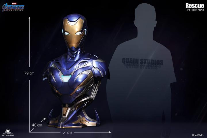 Produktbild Queen Studios Marvel's Avengers “Iron Man MK49 – Rescue Suit” 1/1 Lifesize Büste
