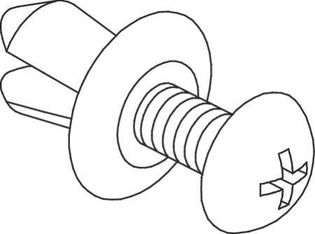 Actual product image Cubic Screw 5 x 11 mm AF, for moulded fasteners 2088-0511