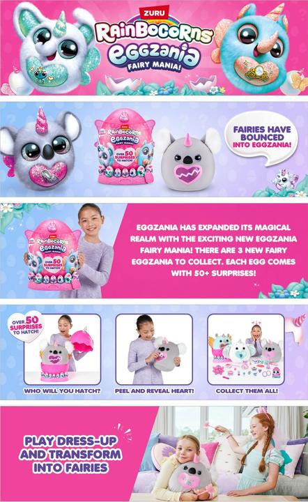 Produktbild Zuru Rainbocorn Eggzania Feenwahn (36.20 cm)