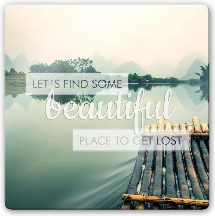 Actual product image Trenddeko Let's find some beautiful Place - square (30 x 30 cm)