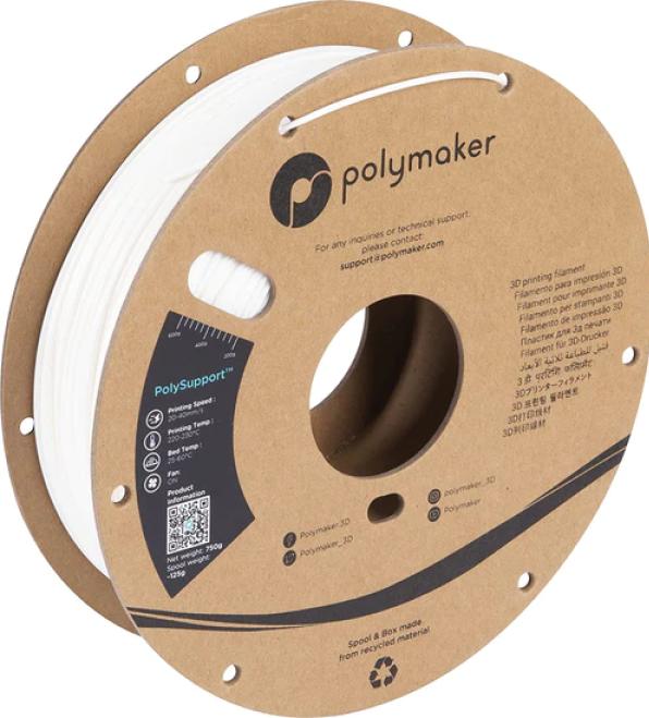 Immagine prodotto Polymaker PD04002 Materiale di supporto per filamenti a strappo Polysupport 2,85 mm 750 g (2.85 mm, 750 g, Bianco)