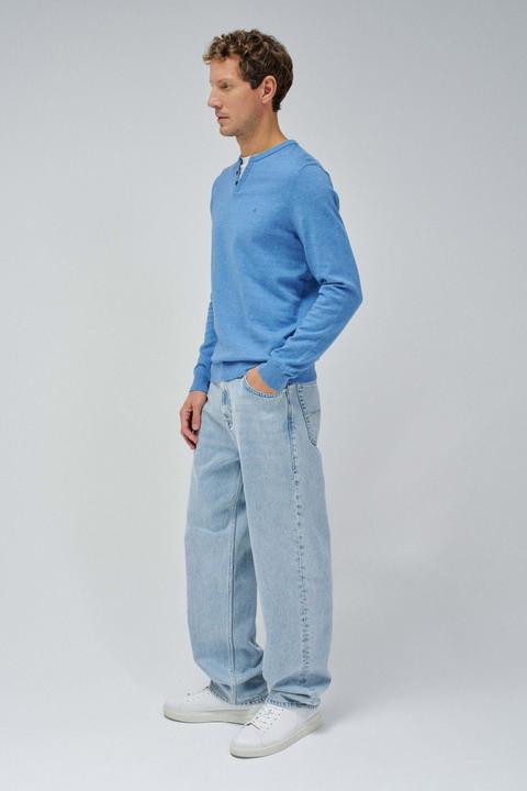 Actual product image Salsa Jeans Pullover Knit Henley W/ Collar Jersey Details (XL)
