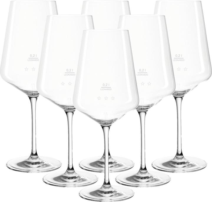 Produktbild Leonardo Rotweingläser geeicht Puccini Gastro-Edition (20 cl, 6 Gläser, Rotweingläser)