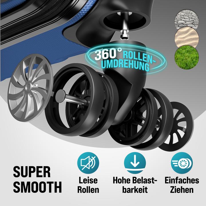 Image du produit Monzana Boîtier rigide avec accessoires set de 4 (120 l, Bagage à main (jusqu'à 50l), M (50 - 90l), L (90 - 115l), XL (à partir de 115l))