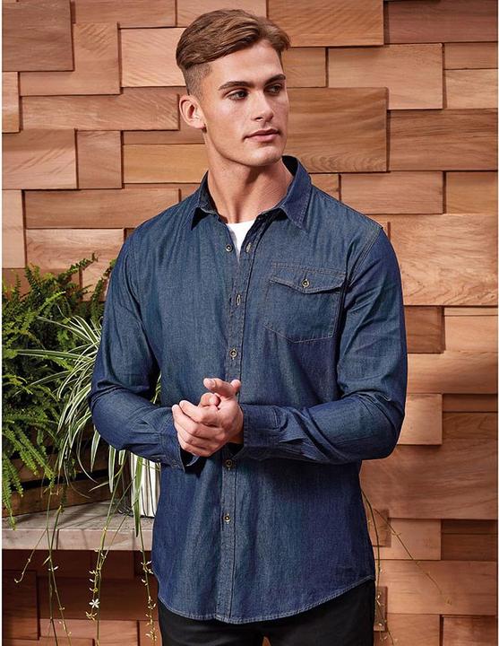 Immagine prodotto Premier Camicia a maniche lunghe con cuciture in denim (3XL)