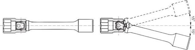 Produktbild Koken Winkel-Verlängerung 1/4"