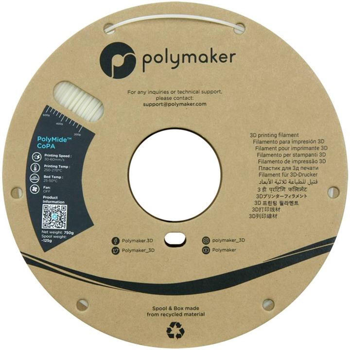 Image du produit Polymaker Nylon CoPA 6/6-6 (Nylon, 1.75 mm, 750 g, Transparent)