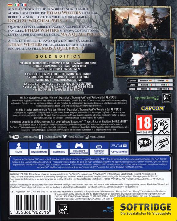 Actual product image Capcom Resident Evil Village - Gold Edition (Free Upgrade to PS5) (PS4, IT, DE, FR)