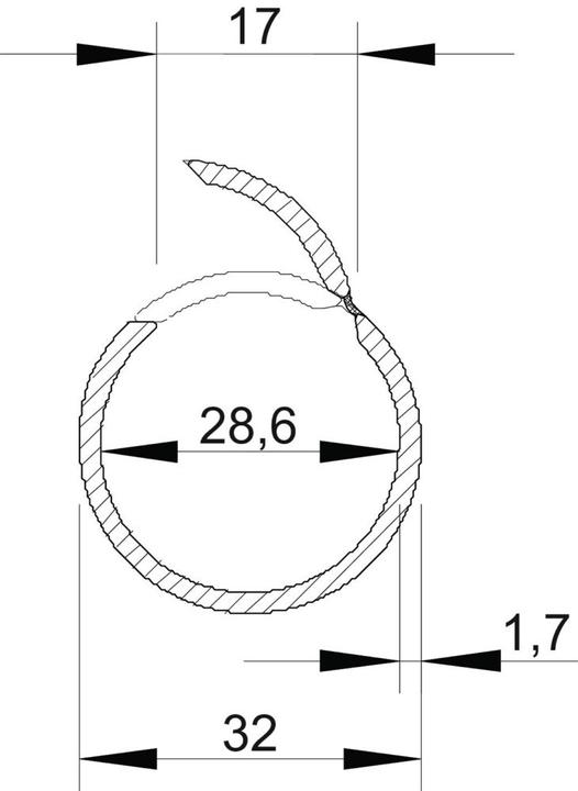 Image du produit OBO Bettermann Quick-Pipe type 2953, M32, longueur 2 m, gris clair (Conduit, 200 cm)
