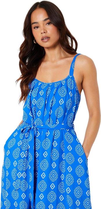 Actual product image Dorothy Perkins Womens/Ladies Tile Print Pocket Petite Midi Dress (40 D)